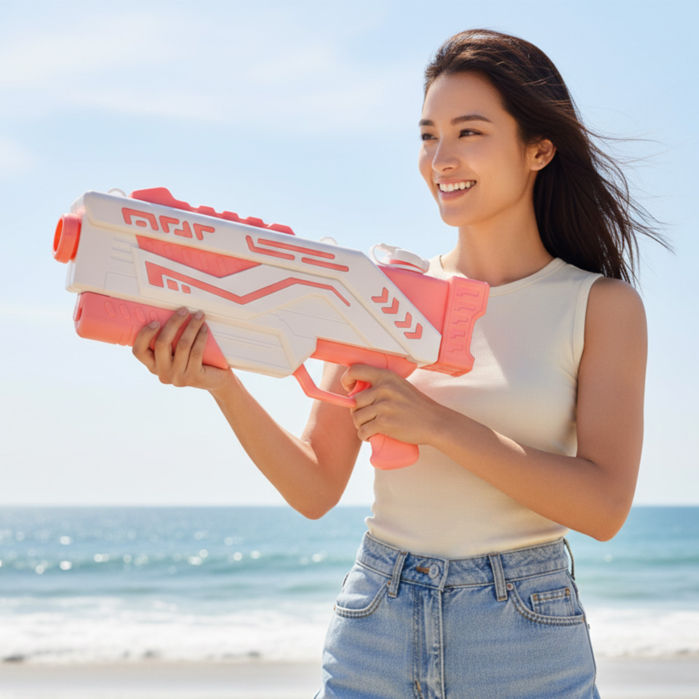 魔幻龍捲風旋轉噴頭水槍 1800ml 【甜美粉/魔幻藍】可加購帶背 游泳池 旋轉噴頭 魔幻水槍 水槍 大容量水槍 遠射程 海邊 泳池玩具 玩具水槍, , large