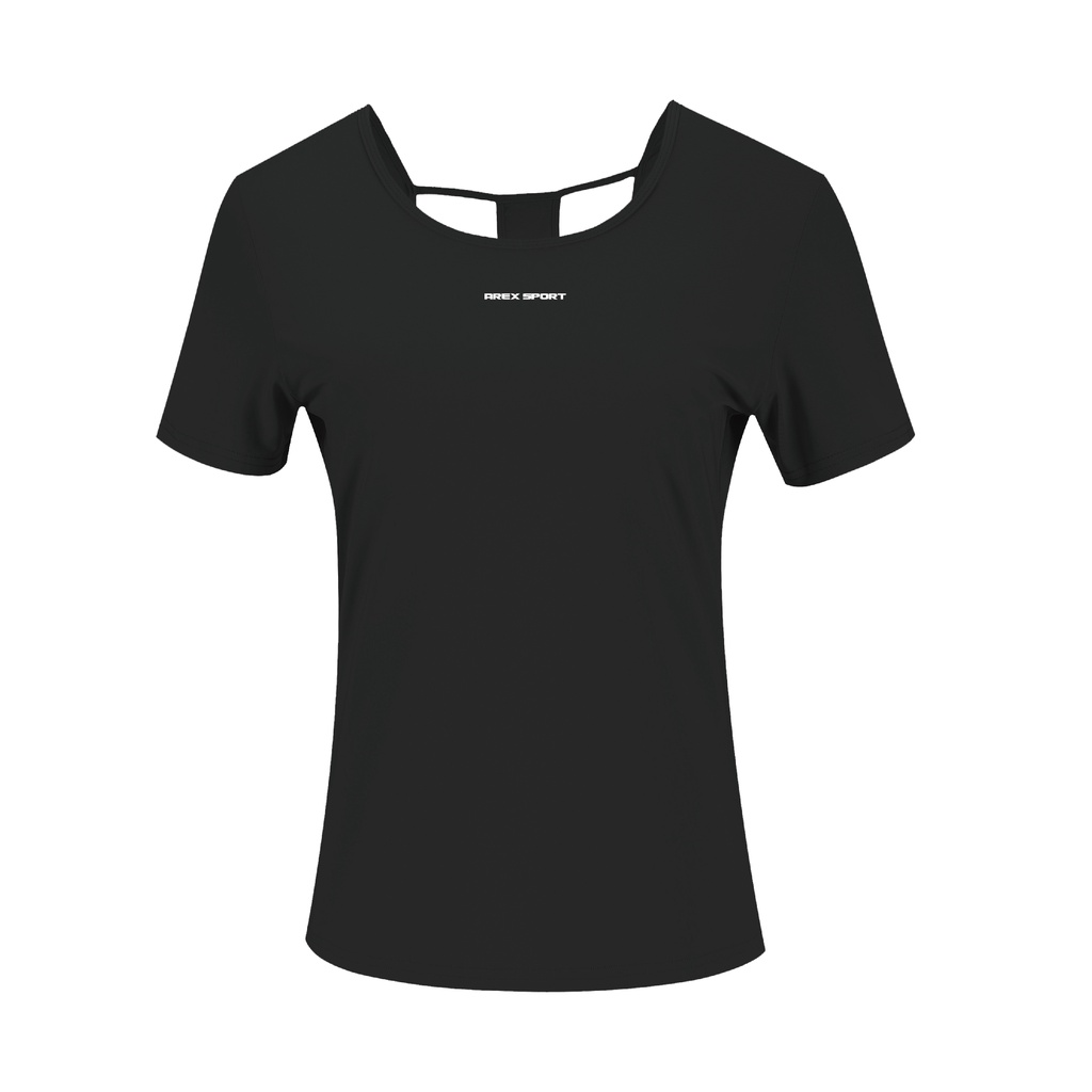 【AREX YOGA】 AS-7410瑜珈服 瑜珈短袖 女上衣 挖背上衣 冰絲衣 涼感衣 吸排衣 短袖上衣 女短袖, , large