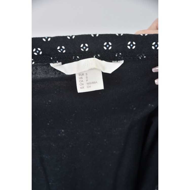 (S) 質感花邊藍色短袖上衣二手衣, , large