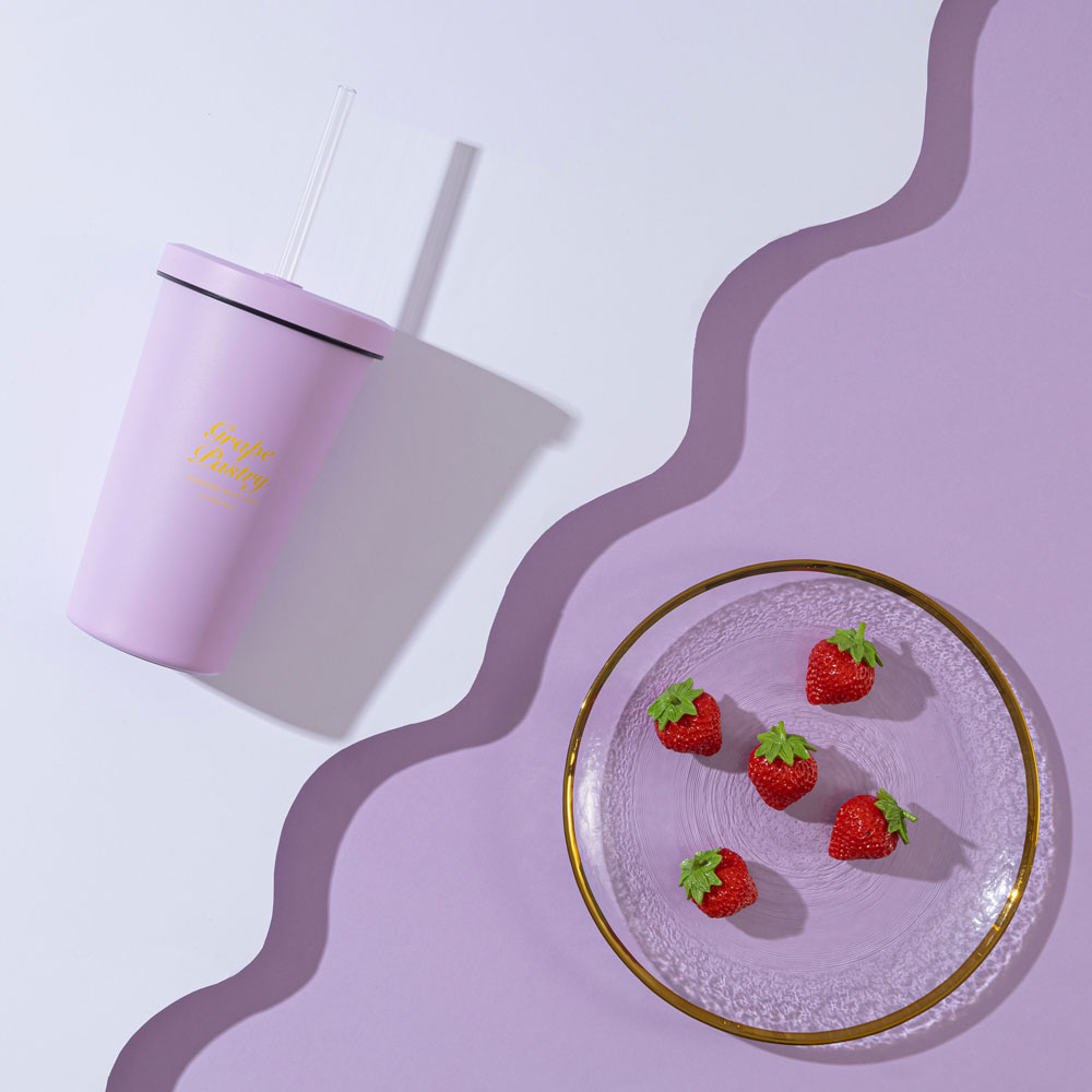 【Oolab 良杯製所】550ml 冰淇淋系列 陶瓷易潔層吸管杯, , large