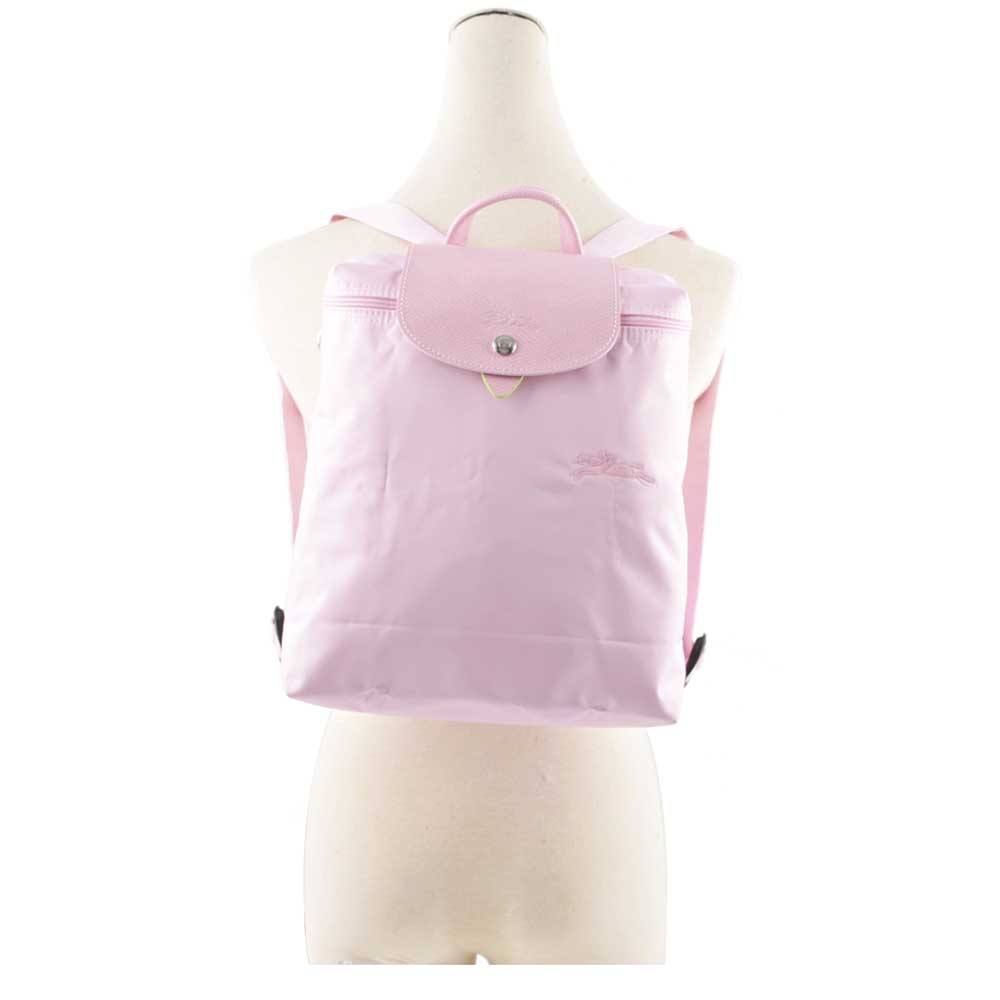 LONGCHAMP LE PLIAGE GREEN再生帆布折疊後背包/粉色, , large