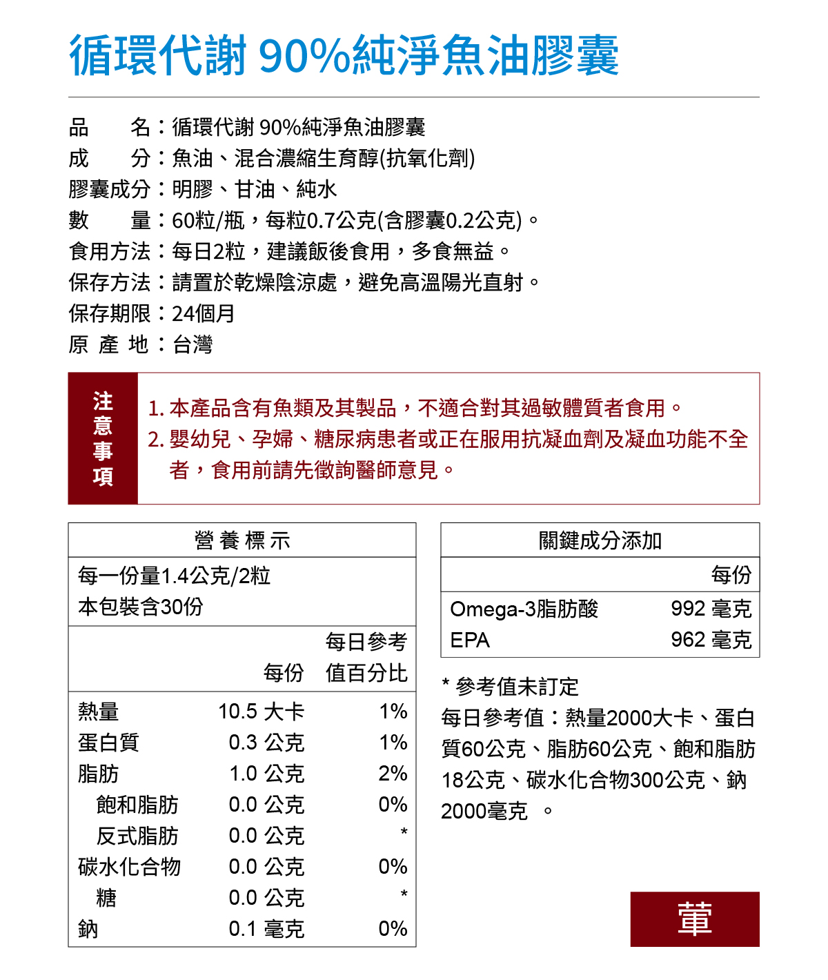[加捷生醫] 循環代謝 90%純淨魚油膠囊 三入組, , large