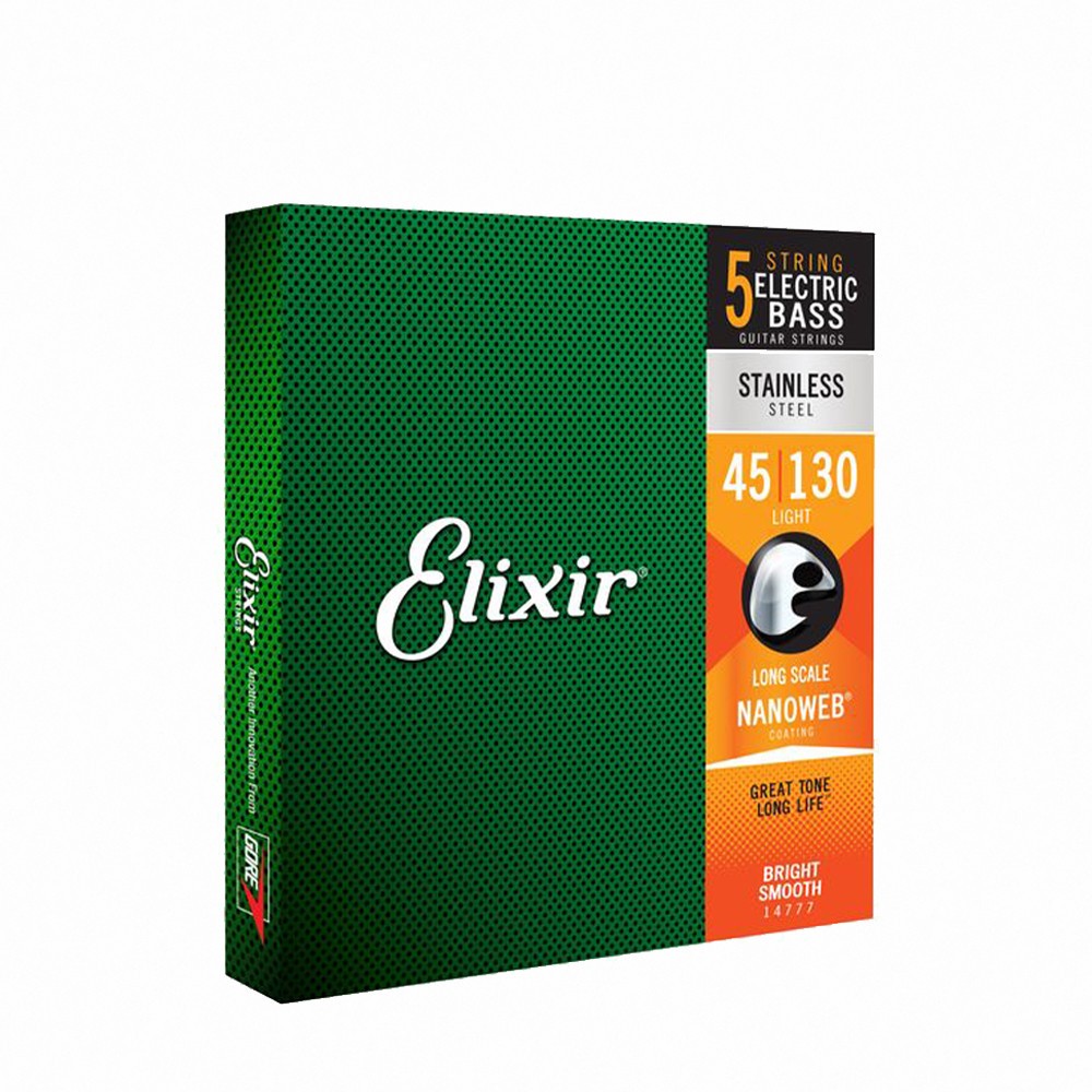 Elixir 14777 Nanoweb 薄包覆 貝斯五弦套弦 45-130【敦煌樂器】, , large