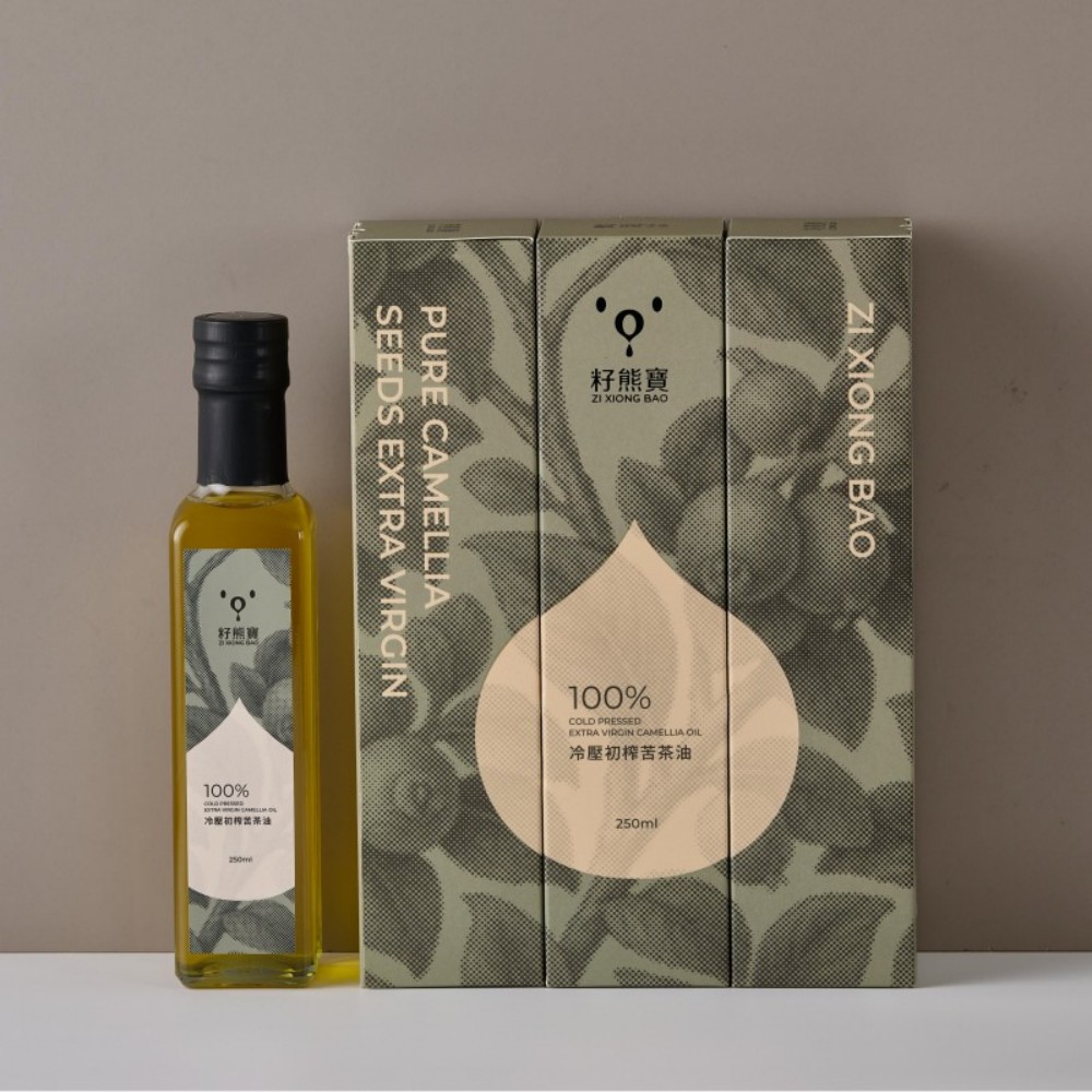 [籽熊寶茶油] 籽熊寶冷壓初榨苦茶油 250ml * 1入, , large