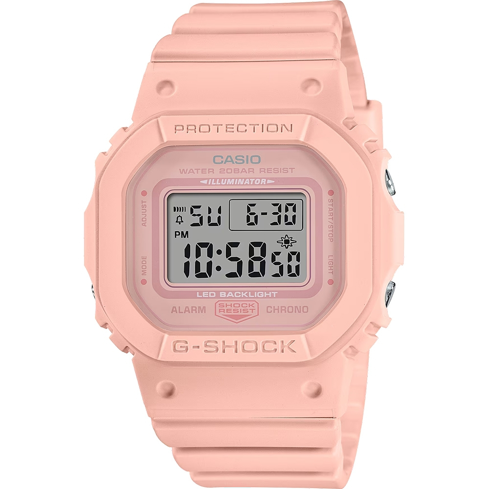 CASIO 卡西歐 G-SHOCK 珊瑚粉橘方形女錶 GMD-S5600BA-4, , large