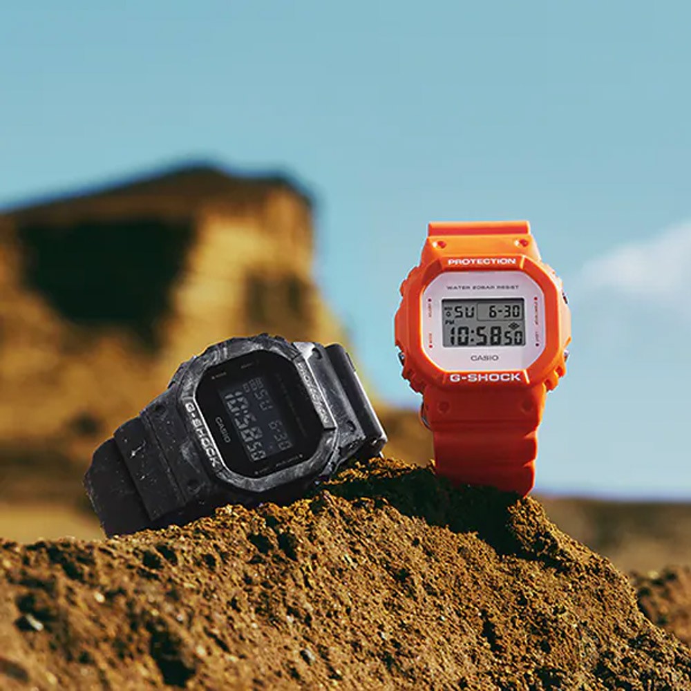 CASIO 卡西歐 G-SHOCK 風情海洋 夕陽餘暉 計時電子錶 DW-5600WS-4, , large