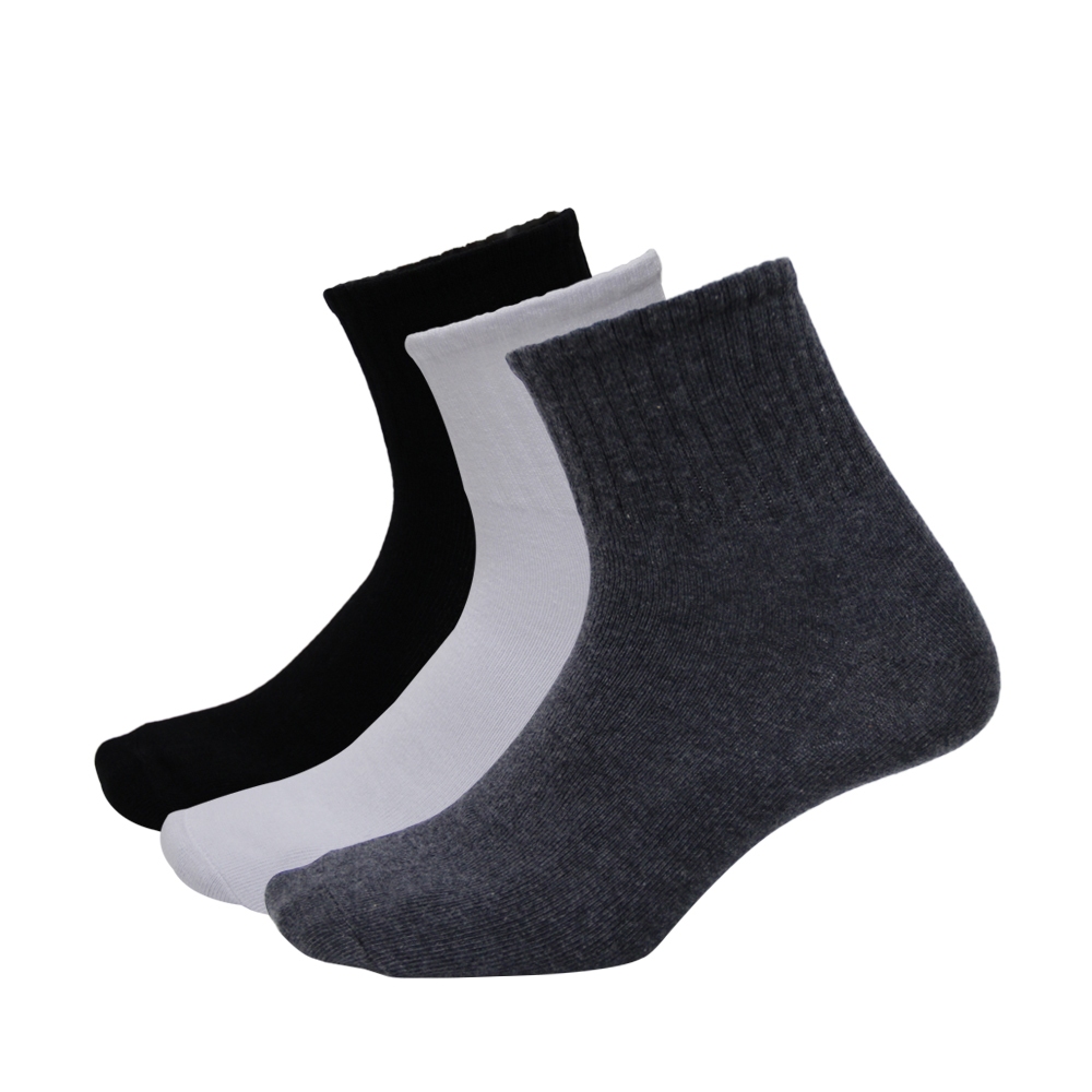 【BVD】1/2 男學生襪(加大)<黑>B378 男襪 短襪, , large