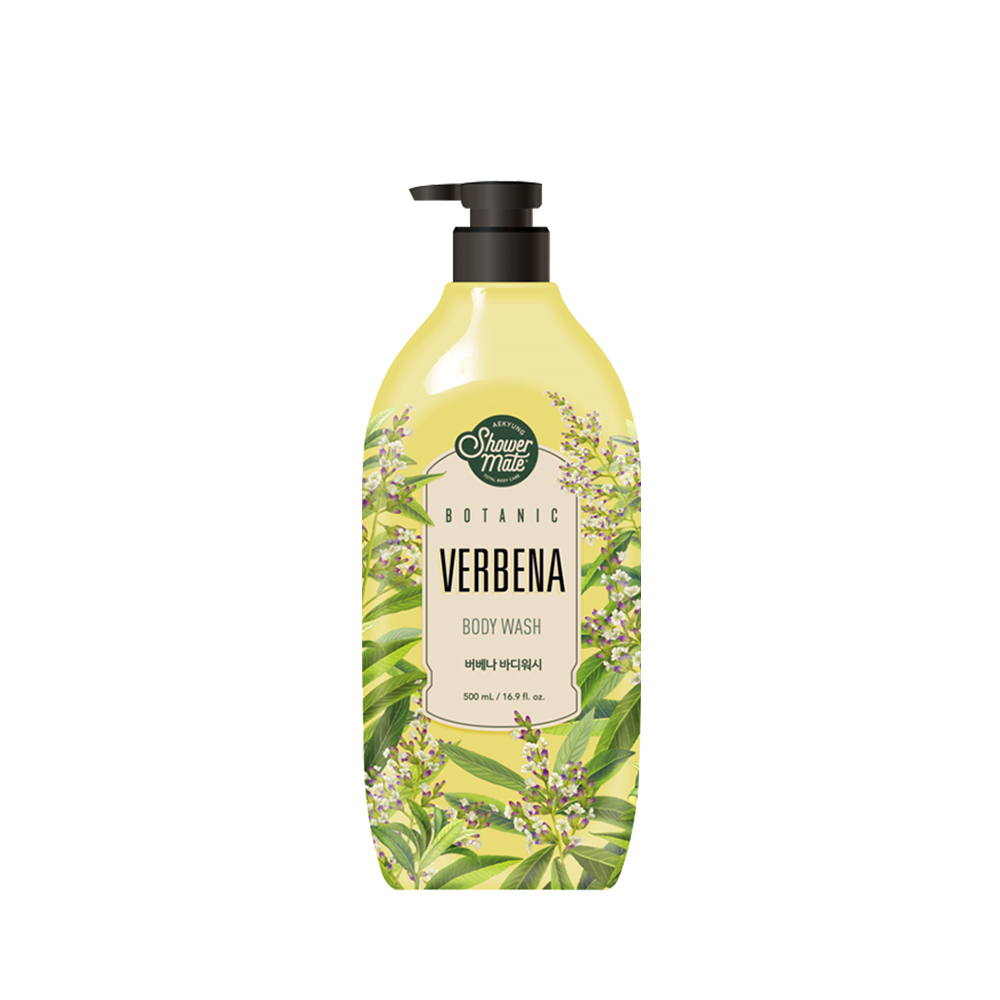 [韓麗國際]Shower Mate療癒植園花草沐浴乳500ml(橄欖/辣木籽/金盞花/馬鞭草), , large