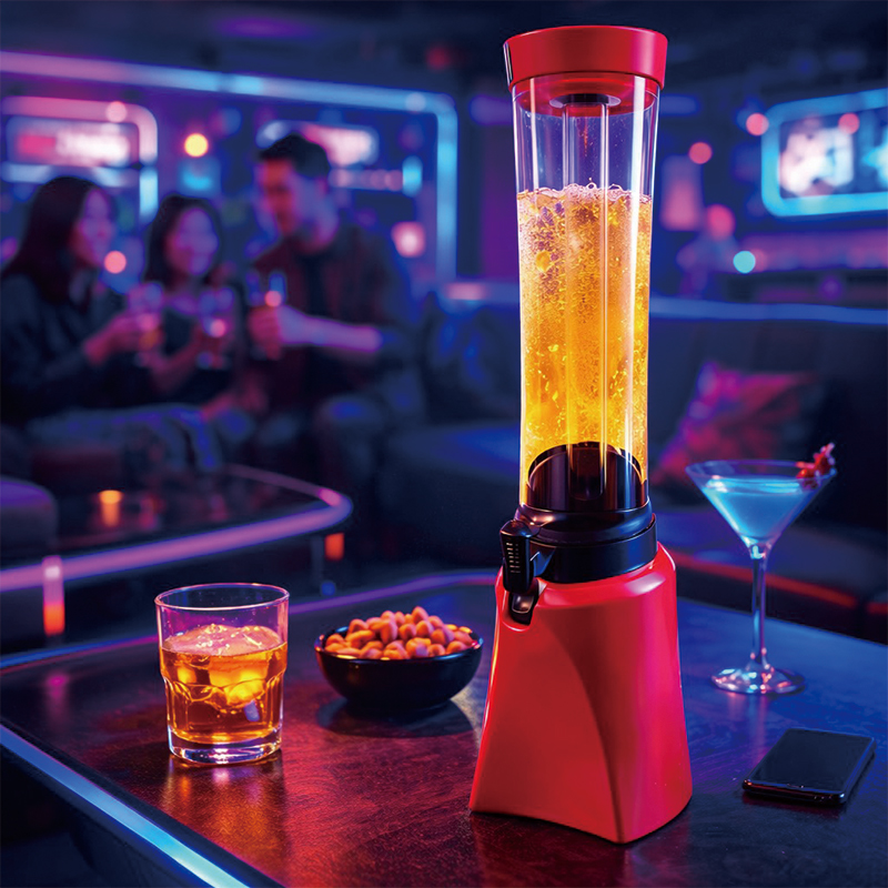 [巴果果]2.5L啤酒筒(雙管)  啤酒桶 酒柱 酒塔 果汁飲料桶YL-A16, , large