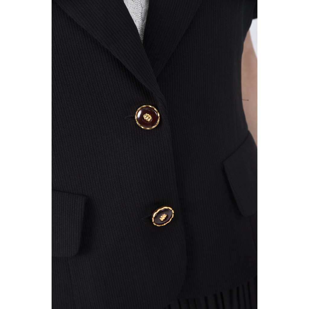 (L) pass素面黑色外套二手衣, , large