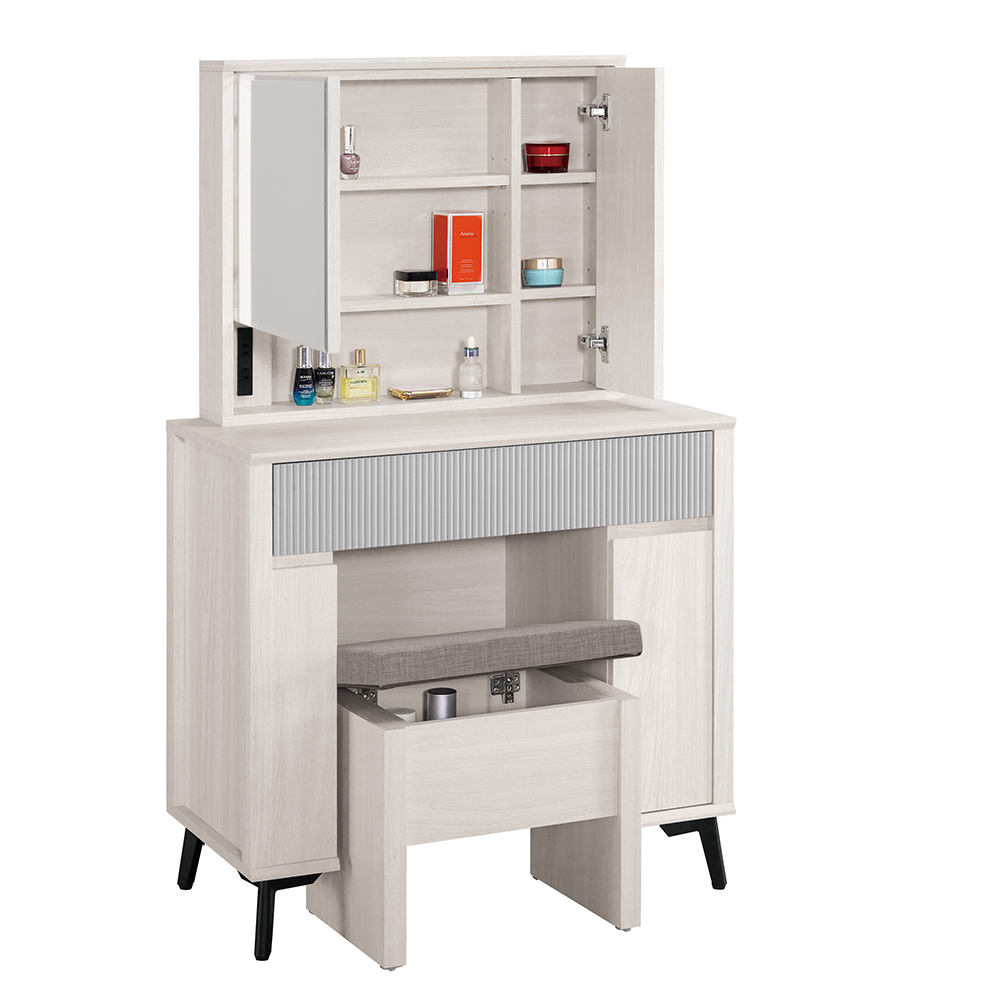 【Hampton 漢汀堡】瓦喬2.7尺化妝台-含椅, , large