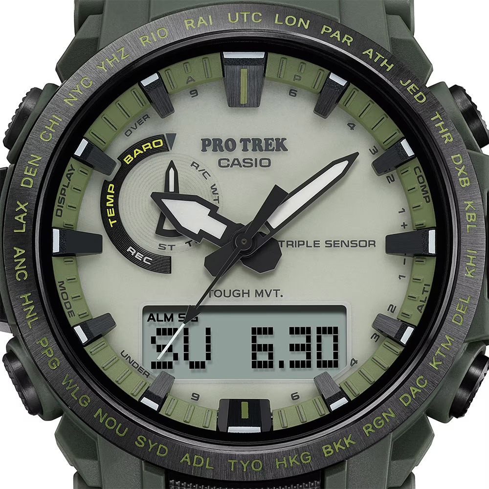 CASIO 卡西歐 PRO TREK 登山系列太陽能戶外手錶 送禮推薦 PRW-61LD-3, , large