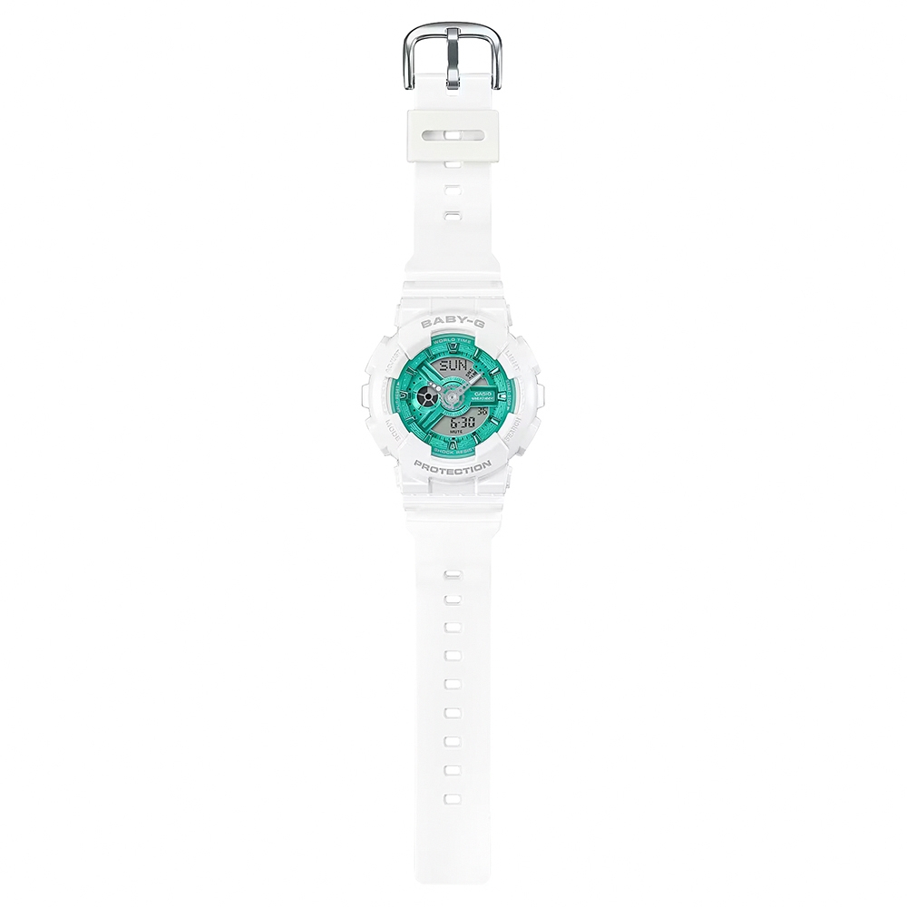 CASIO 卡西歐 Baby-G 金屬色雙顯手錶 BA-110XWS-7A, , large