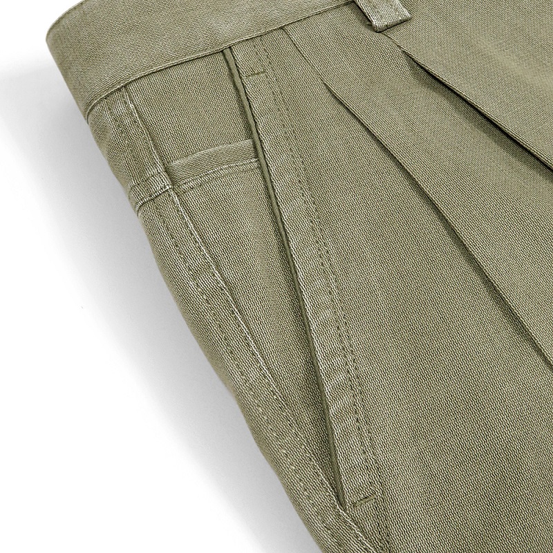 樂活棉質休閒褲-打摺G162, , large