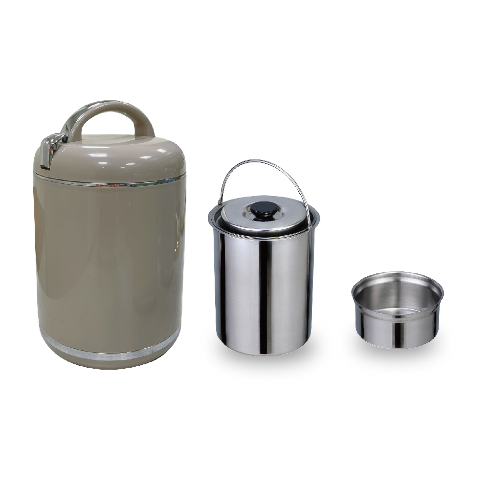 【GOLDEN FIRE 火牌】燜燒鍋 暖灰 3.0L-IH爐可用鍋(燜燒鍋 保溫 保冷 手提 不鏽鋼 台灣製造), , large