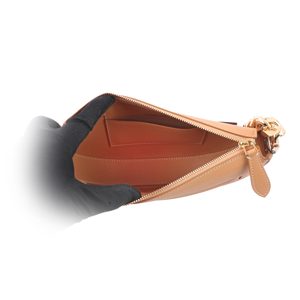 BURBERRY Olympia 小牛皮迷你鍊帶肩背包/暖沙色, , large