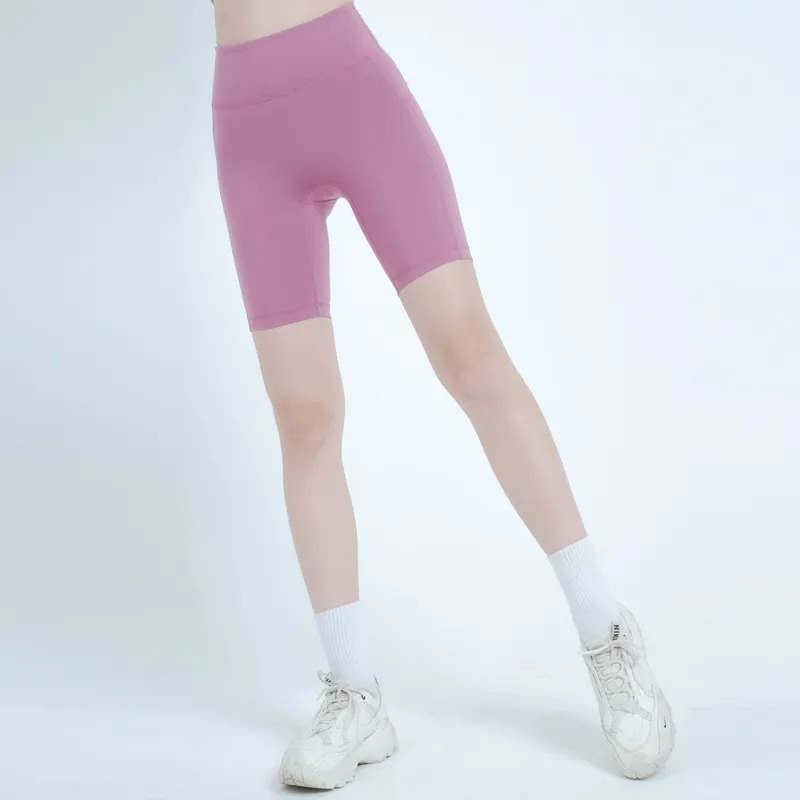 YOGA FLOW Slim Shorts - 3D剪裁修身五分褲 - 紫紅藤 Pale Violet Red