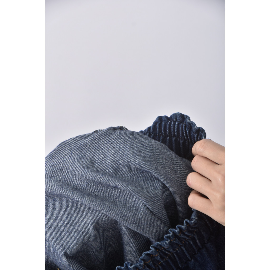 (Ｓ) 丹寧牛仔收腰藍色短裙二手衣, , large