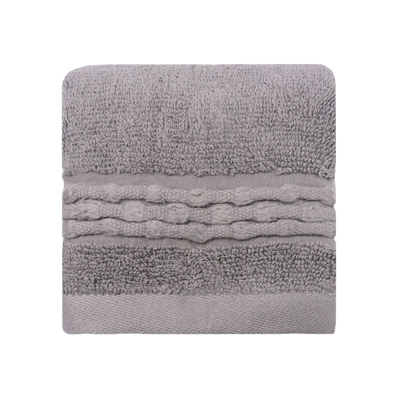 球緞中空紗浴巾, 灰色, large
