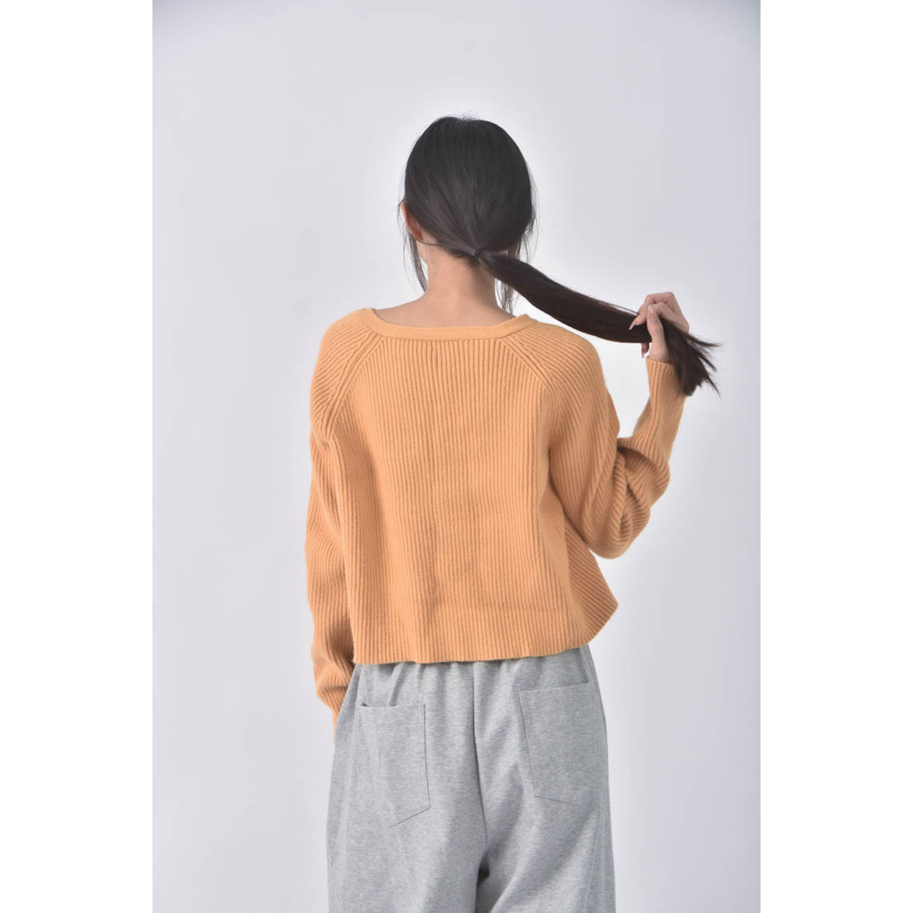 (XL) meier q修身短版排扣黃色外套二手衣, , large
