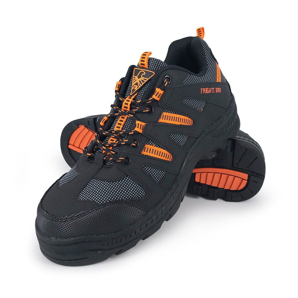 FRIG ATE BIRD 鋼頭運動鞋防穿刺 7083黑紅/咖桔, , large