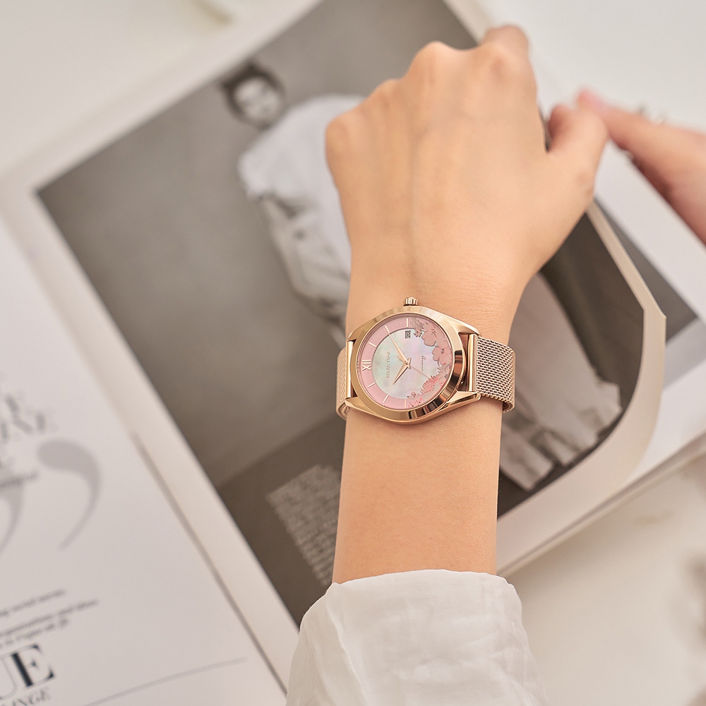 Relax Time wwiinngg 插畫家聯名花卉女錶-海棠輕夢/36mm 禮物 RT-106-02, , large