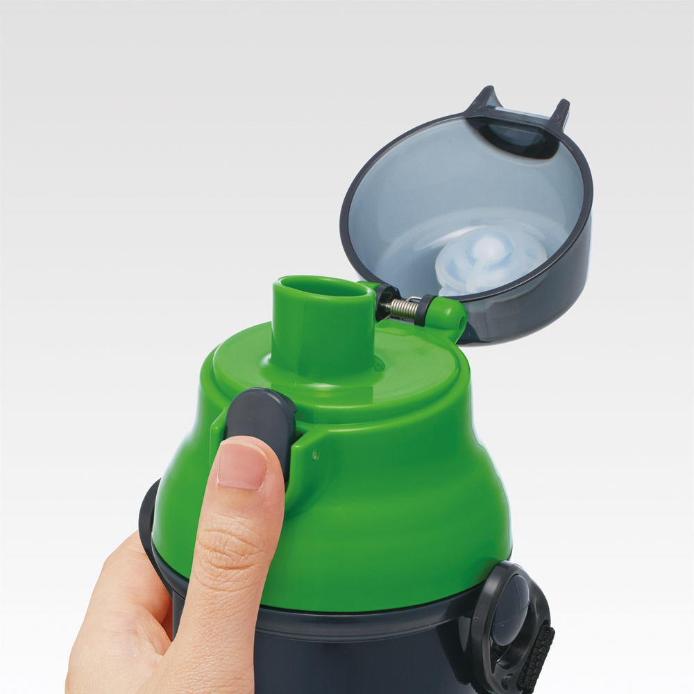 【百科良品】日本製 創世神 麥塊 彈蓋直飲水壺 隨身瓶 480ML(附背帶), , large