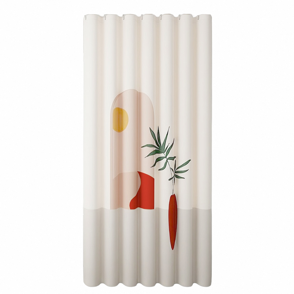 【上手家居】PEVA防霉浴簾(乾濕分離/防水浴簾/浴室簾/淋浴簾)-日落, , large