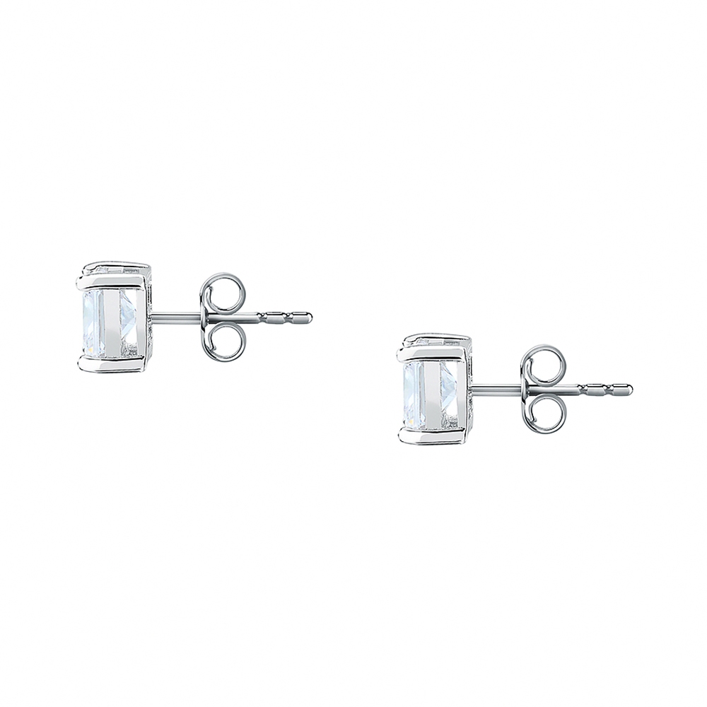 【快速出貨】MORELLATO Tesori系列 925純銀立方耳環 SAIW178, , large