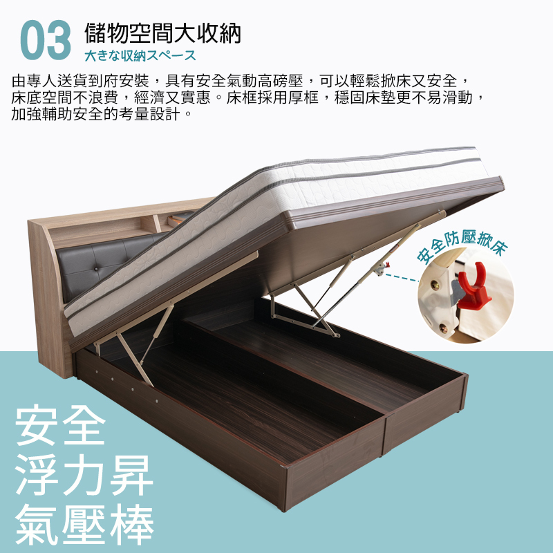 Anxin Yaslan Back Folding Bed Base 5ft (Phoenix Color), 梧桐色, large