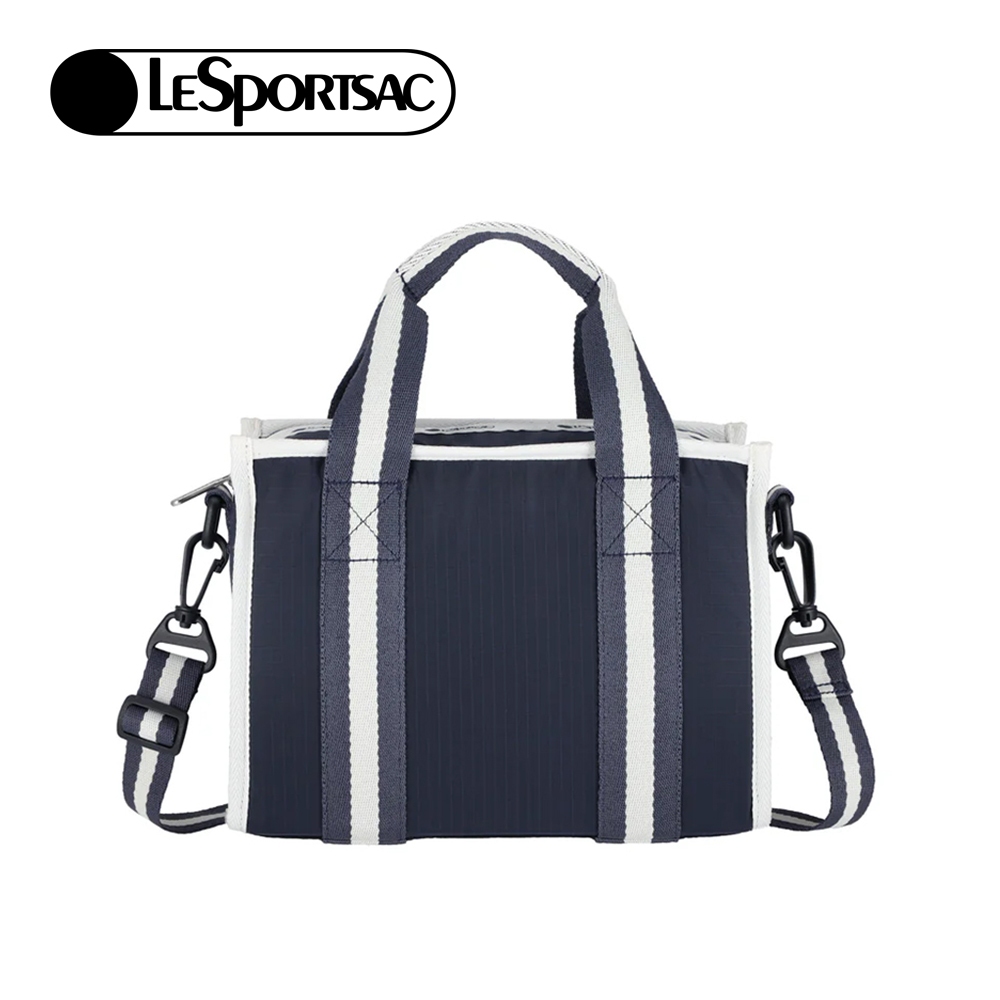 Lesportsac Small Top Handle Tote 手提肩背兩用旅行包 送禮推薦-條紋海軍藍, , large