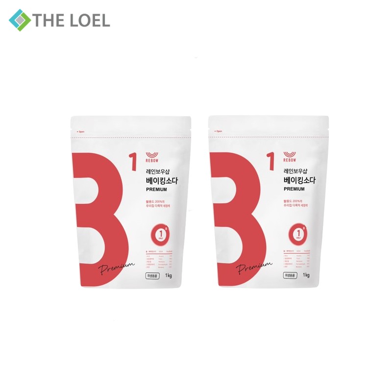 〔得來亞〕THE LOEL 優質小蘇打粉(補充裝) 1kg (1入 / 2入) / 適用於水果蔬菜及嬰兒用品清潔等/韓國製造, , large