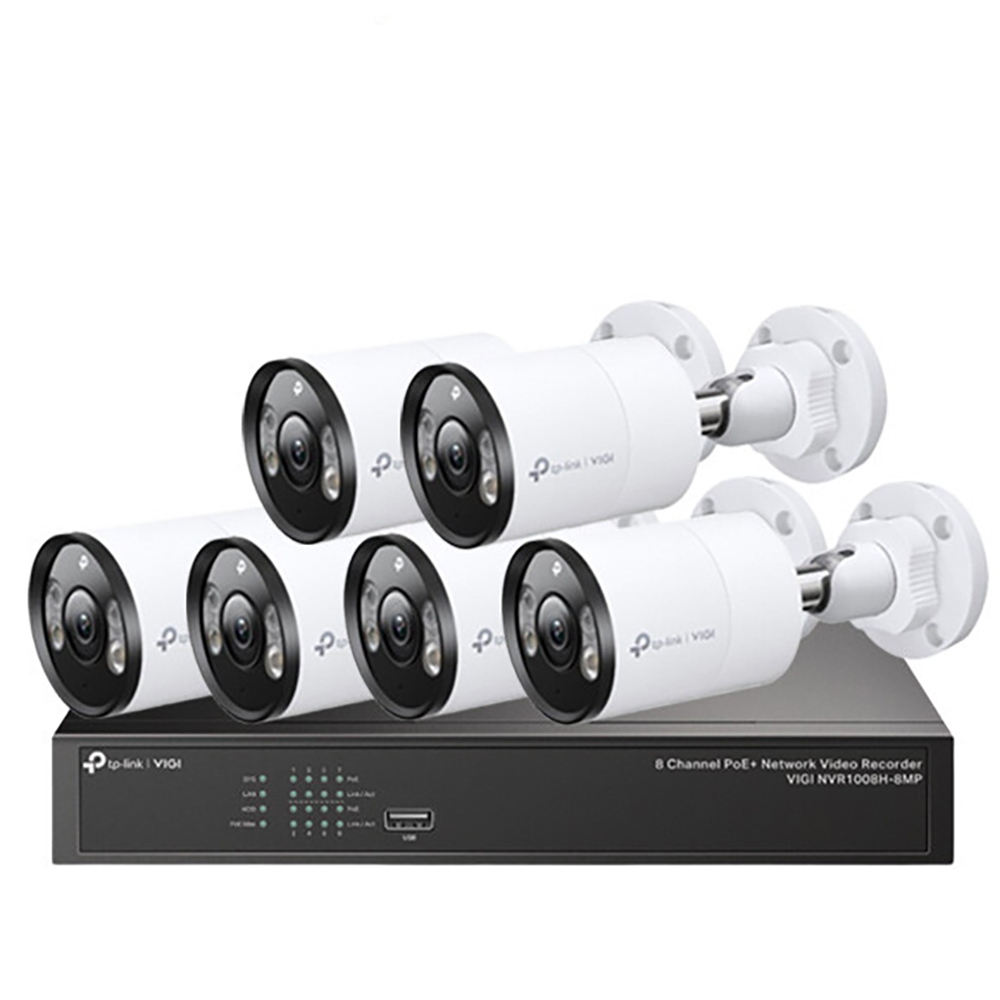 TP-LINK 昌運監視器組合 VIGI NVR1008H-8MP 8路主機+VIGI C345 全彩槍型網路攝影機*6, , large