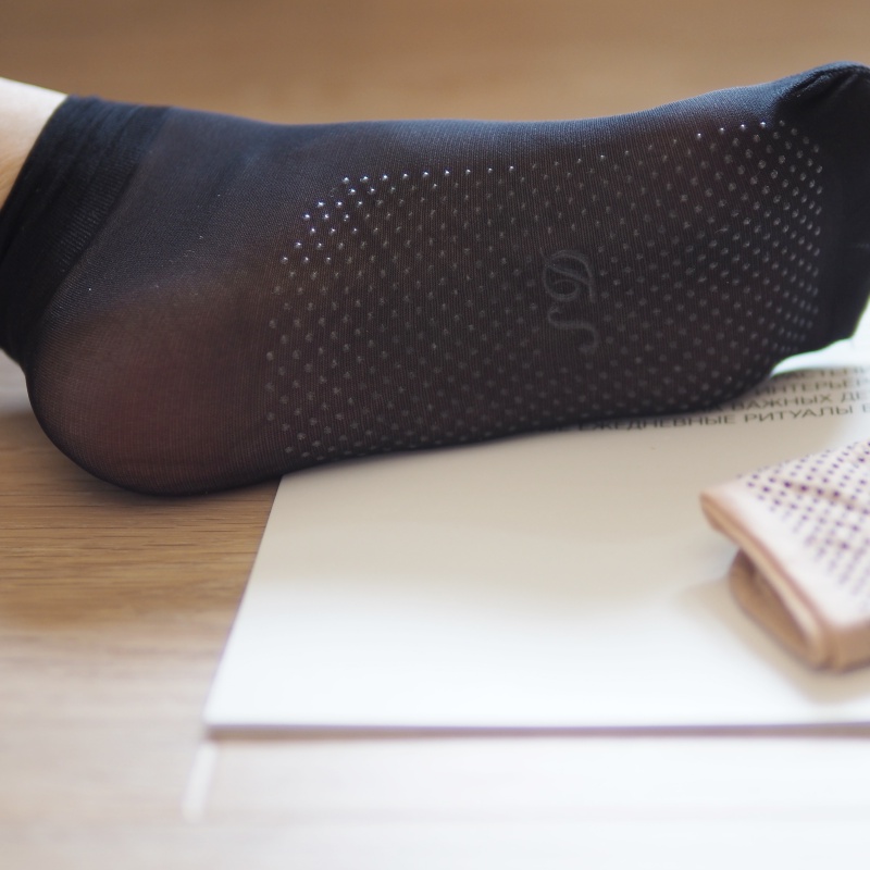 [凱美棉業] 40雙組 水晶透膚平面止滑短絲襪 黑膚兩色, , large