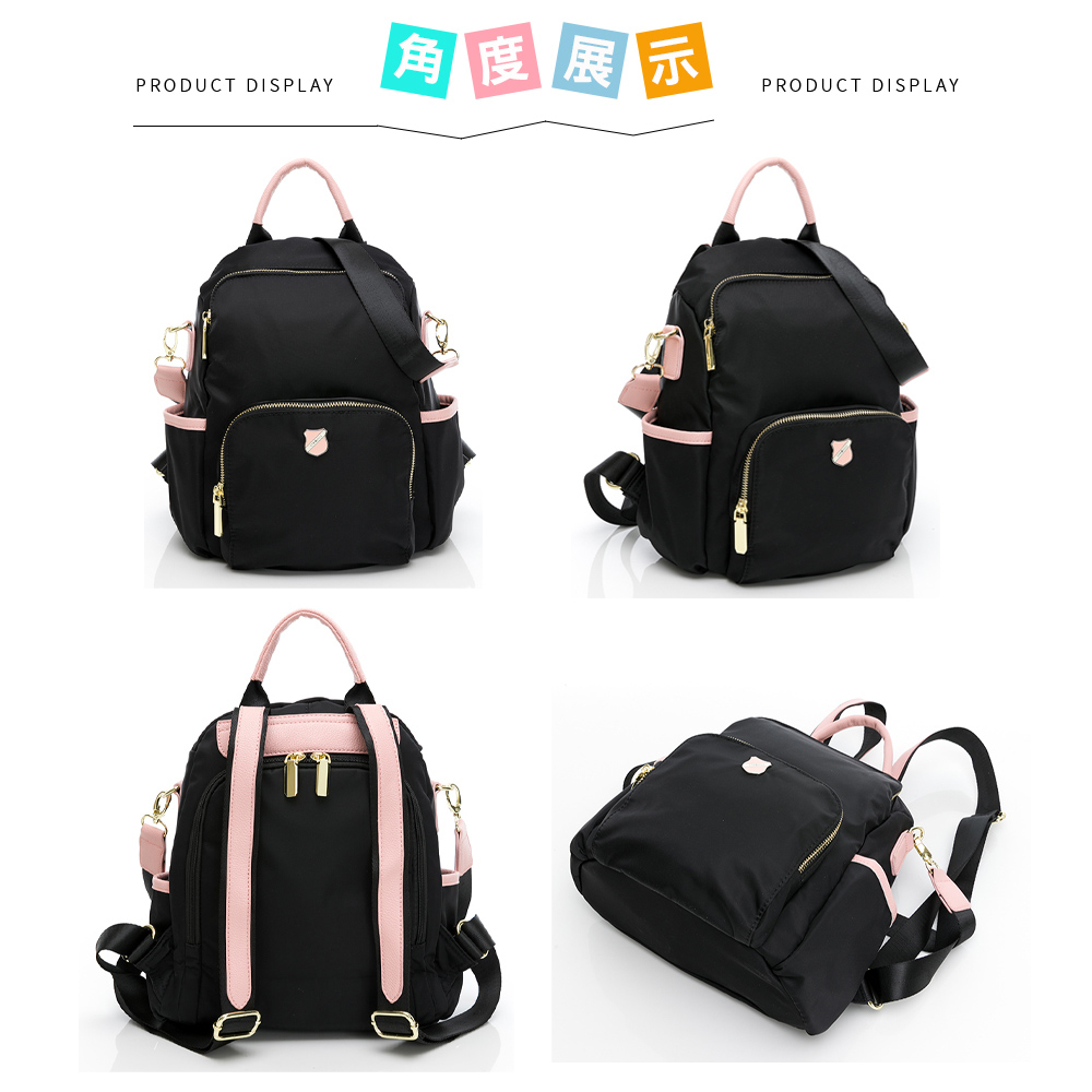 SPRING-未來質感系列尼龍防盜後背兩用包小號 防盜後背包 可肩背可後背雙肩包 防潑水後背包- 多色(可側背), , large