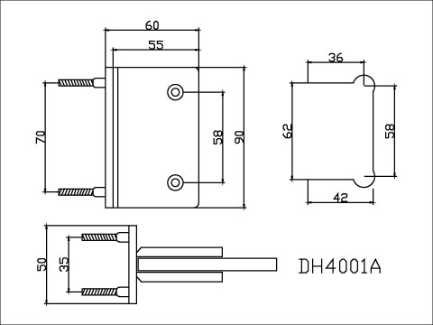 GLASS TO WALL 90 DEGREE HINGE, , large