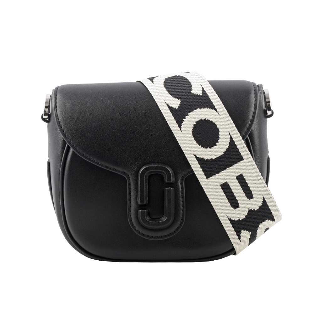 MARC JACOBS THE MESSENGER 小款翻蓋馬鞍斜背包/黑色, , large