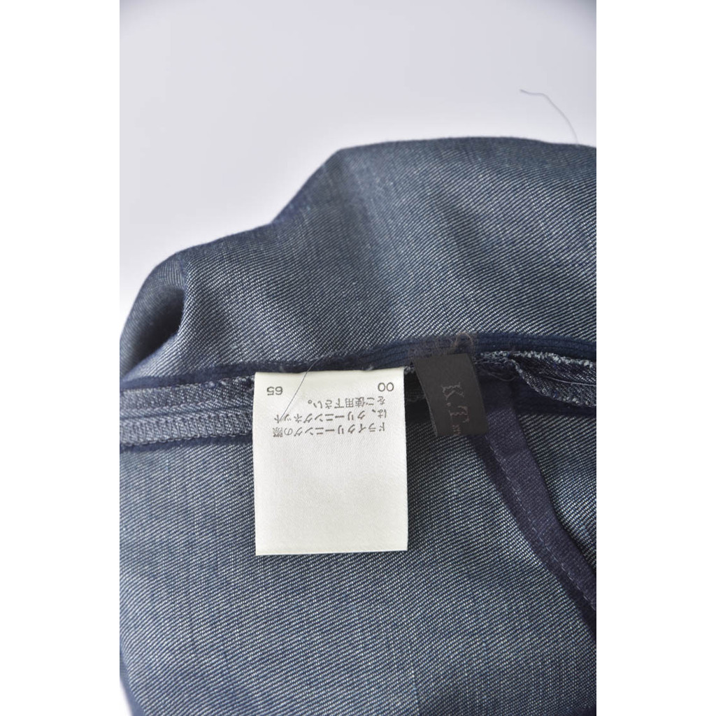 (S) 質感圓領藍色上衣二手衣, , large