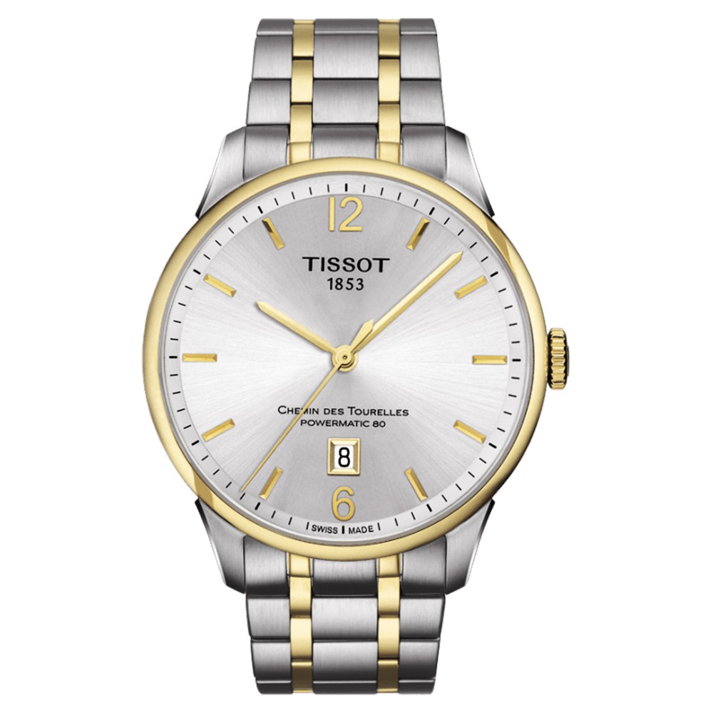 TISSOT 杜魯爾系列機械動力80腕錶-銀x雙色版/42mm  T0994072203700, , large