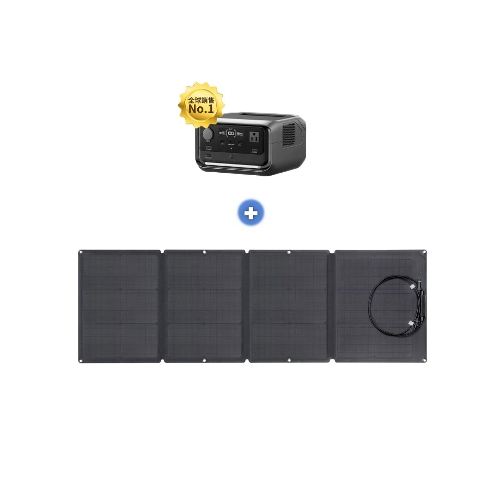 【固士特】EcoFlow RIVER 3 Plus 儲能電源＋110W 太陽能板, , large