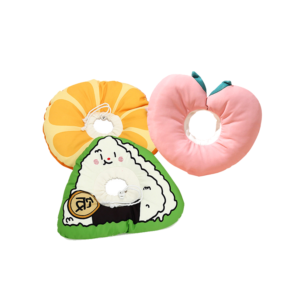 香橙造型伊麗莎白頭套 M號 寵物頸圈 絕育圈 防舔頭套, , large