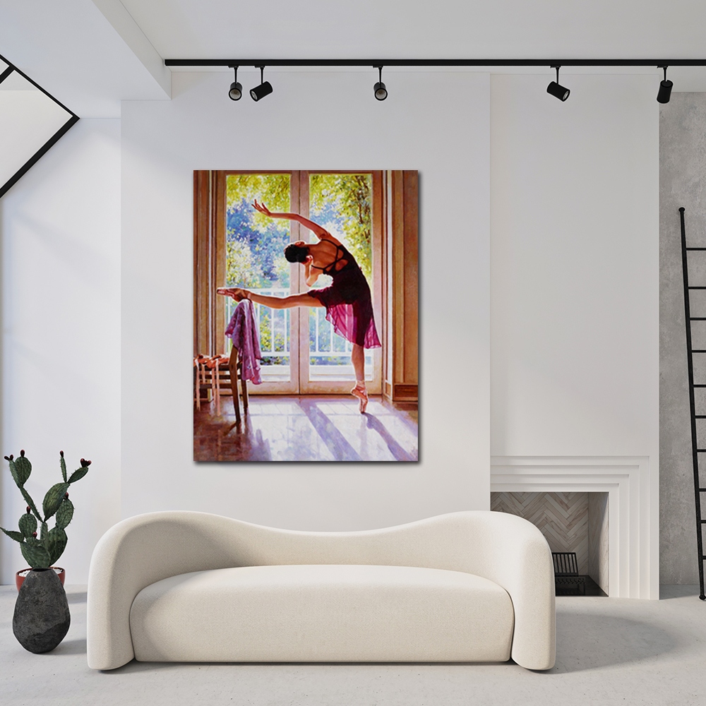 【御畫房】芭蕾舞之二 國家一級畫師手繪油畫60×80cm(VF-161), , large