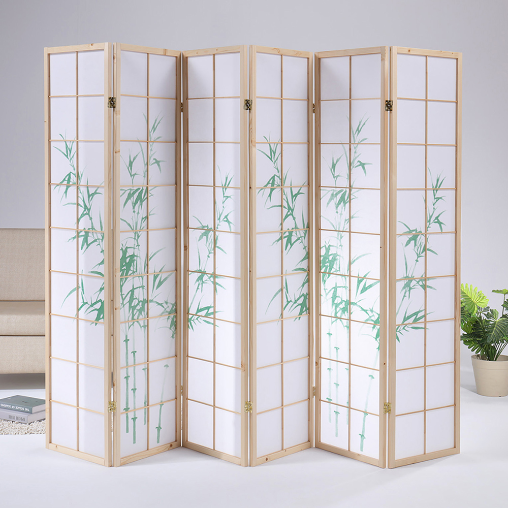 《C&B》超大竹田18格竹花六面屏風/台灣生產, , large