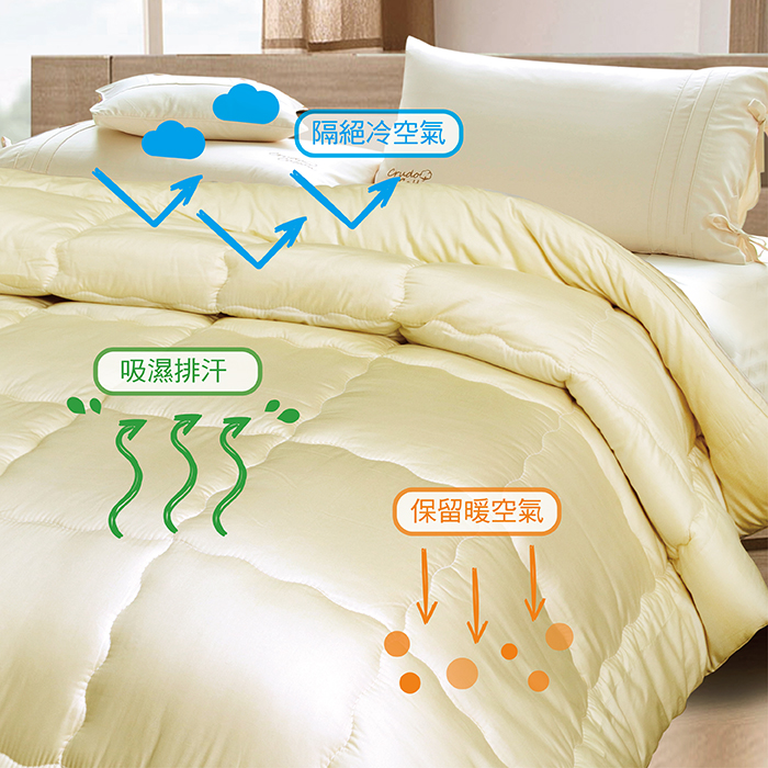 【多利寶寢具】FITNESS_ 100%純小羊毛雙人被/棉被胎(加重版3.5公斤), , large