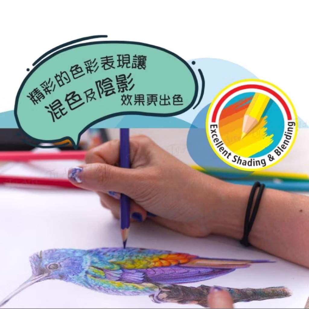 【德國天鵝STABILO】Swans ARTY 油性色鉛筆 顏色飽和 易上色12/24/36/48色(ST1520)36色, , large