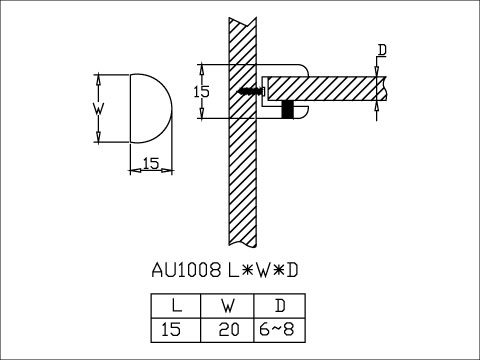 GLASS CLAMP, , large