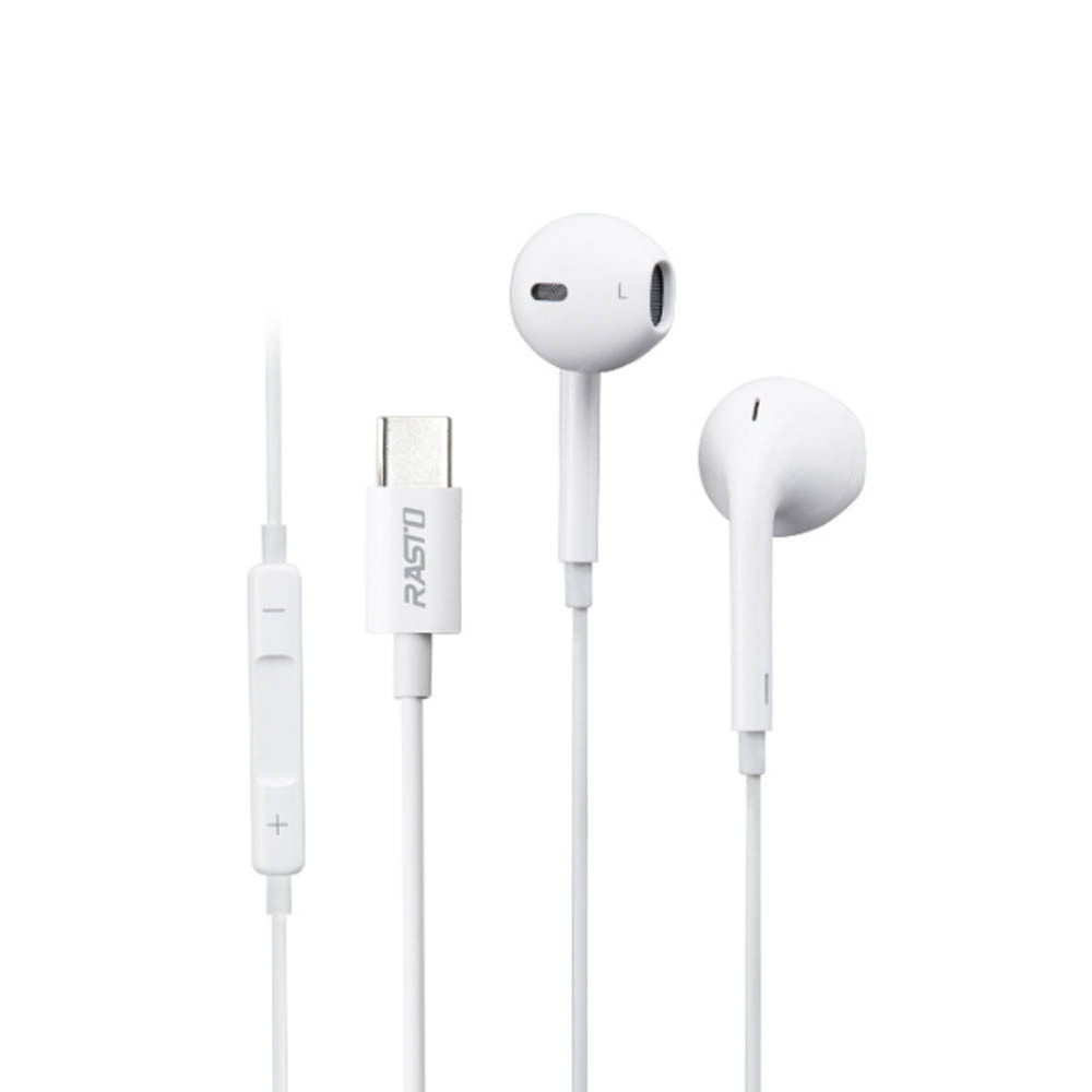 RASTO RS49 Type C 線控耳機 人體工學舒適配戴 防纏繞TPE線材, , large