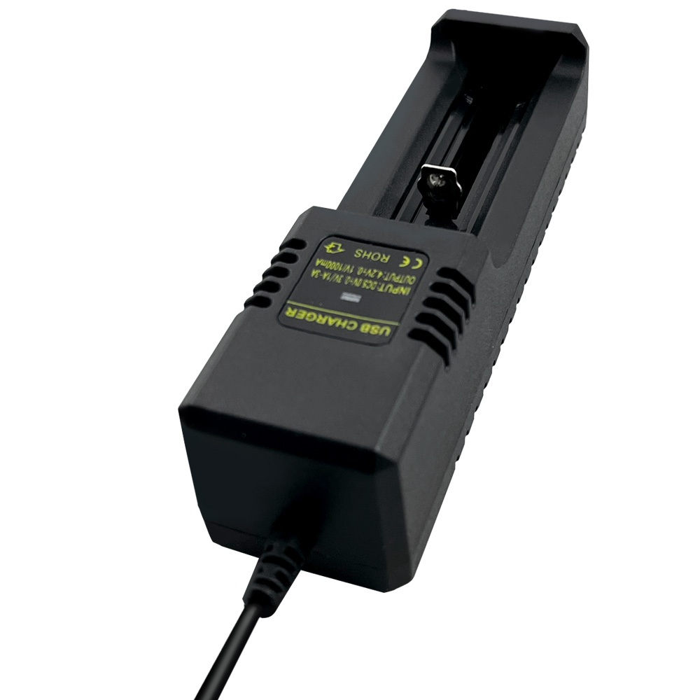 PRACTICAL PCA-005 USB Smart Lithium Battery Single Slot Charger with battery and other battery protection designs, , large