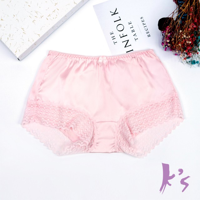 【K's凱恩絲】MIT透氣親膚四角平口純蠶絲內褲-粉色, , large