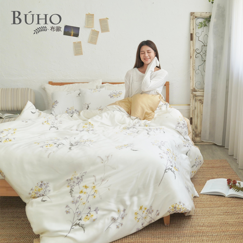 BUHO "Searching for Honey in Flowers" Taiwan-made 300-weave 100% TENCEL pure Tencel 6x7 feet double thin quilt cover, , large